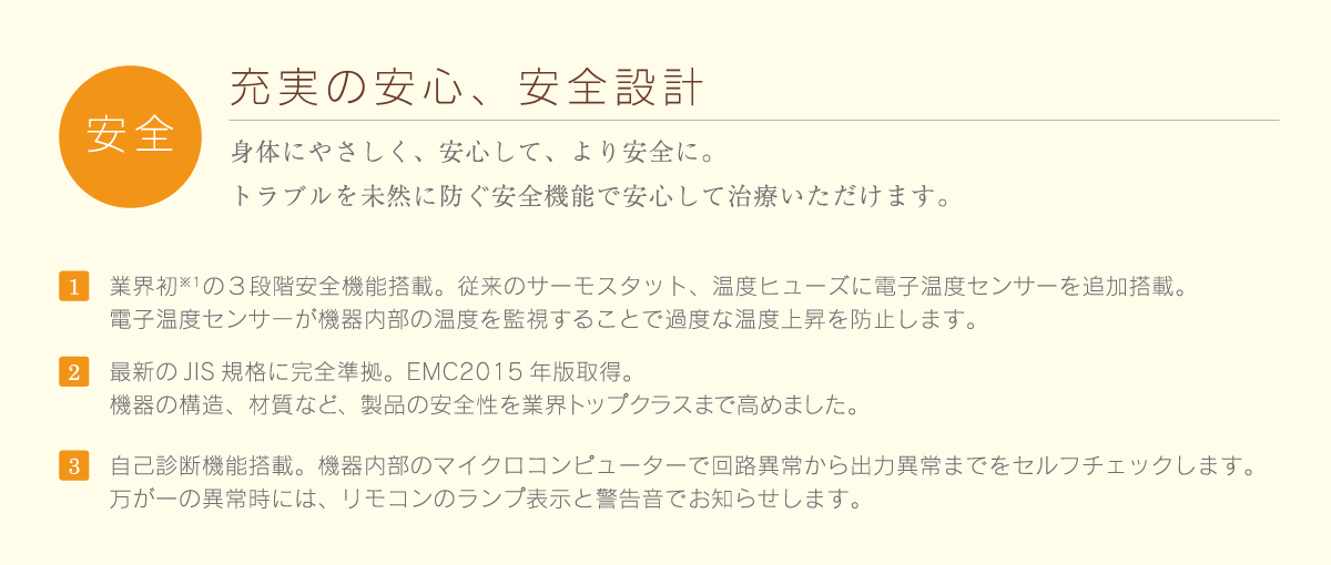 テスラメイトEXの安心・安全設計